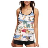 HUNTFAMI Tankinis Swim Suits for Women Two Piece 2025 Summer Womens Bathing Suits Holiday Spring Beachwear Women with Boyshorts, Corgi