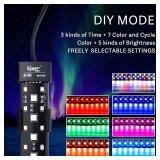 hygger 24/7 Mode Submersible Aquarium LED Light, Full Spectrum Hidden Fish Tank Light with 3 Rows Beads 7 Colors Auto On Off Sunrise-Daylight-Moonlight, Adjustable Timer Brightness 10W