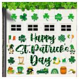 Harloon 30 Pcs St. Patrickfts Day Garage Door Magnets Decoration Happy St. Patrickfts Day Garage Door Magnet Decals Irish Green Gnome Shamrock Refrigerator Car Magnets Stickers for Holiday Home Decor
