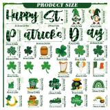 Harloon 30 Pcs St. Patrickfts Day Garage Door Magnets Decoration Happy St. Patrickfts Day Garage Door Magnet Decals Irish Green Gnome Shamrock Refrigerator Car Magnets Stickers for Holiday Home Decor