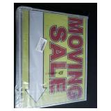 Drydiet 5 Pcs Double Sided Moving Yard Sale Signs 12 x 16ftft Waterproof Corrugated Plastic Moving Sale Sign Kit with Stakes, Directional Arrows Yard Supplies for Outdoor Estate Event(Red, Yellow)