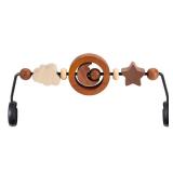 WYFWFDF Toy Bar Compatible with Baby Bjorn Bouncer Toy Bar for Baby Bouncer, Durable Wooden Baby Bouncer Toy Bar Attachment, Rotatable Baby Sensory Toy (Natural Wood Colors)