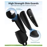 Upgraded Soccer Shin Guards for Kids Youth Adults, CE Certified AirsFish Shin Guard Sleeves Protection Gear for Boys Girls Soccer Games EVA Cushion Reduce Shocks and Injuries (Large, Black)