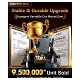 [2026 True Military-Grade] Car Phone Holder VANMASS [Upgraded Strongest Suction and Clip] Cell Phone Mount for Dashboard Windshield Vent Wall,Truck Cradle Stand for iPhone 17 Pro Max 16 15 14 13 Andro