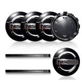 5-Pack 54mm/2.12\ Wheel Center Caps Compatible with Altima Rogue Murano Maxiam Kicks Frontier Sentra- Black ABS Wheel Hub Center Caps with Pry Toolsin