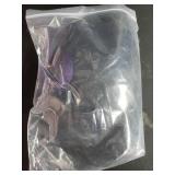 SL Kochou Shinobu Cosplay Wig + Butterfly Hair Clip for DS, Long Black Purple Wig Anime Hair Wigs with Cap for Halloween Costume Party