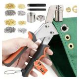 ZAPSIFOU Heavy Duty Grommet Tool Kit, 1/4 3/8 Eyelet Pliers Kit, 400 Sets of 6MM 10MM Grommets with Hole Punch and Eyelets, Eyelet Pliers Kit for Tarp, Fabric, Banner, Canvas