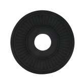 MY MIRONEY Black PU Ceiling Medallion Decorative Ceiling Fan Medallion Home Lighting Ceiling Cover Plate, 13 1/5\ OD x 3 3/7\in IDin