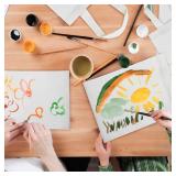 NPBAG 15 Pack 8.2ftft X 10ftft Mini Natural Cotton Tote Bags, Small Lightweight Blank Bulk Cloth Bags with 1pc of PTFE Teflon Sheet - Perfect for Parties Holidays