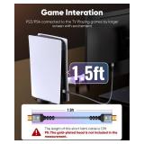 Highwings 4K Short HDMI Cable 1.72ft/52.5cm Total Length, 1.36ft/41.5cm Cable Length HDR Braided HDMI Cord, High Speed with Ethernet/ARC, 3D, HDCP 2.2, Compatible for PS-4/3/Monitor/Streaming Media