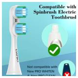 YMPBO Replacement Heads Compatible with Spinbrush Electric Powered Toothbrush Adults, 10 Pack Brush Head Replacement Refill, Green+Blue