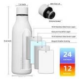 Bokon 8pc Stainless Steel Water Bottle