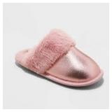 Cat And Jack Pink Fuzzy House Slippers  Size L4/5
