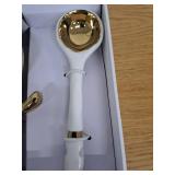 Pampa Bay Get Gifty Mini Bowl and Mini Spoon Set, 4" by 6", Gold Leaf