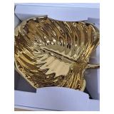 Pampa Bay Get Gifty Mini Bowl and Mini Spoon Set, 4" by 6", Gold Leaf