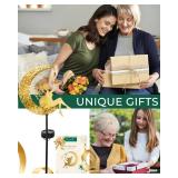 Solar Garden Statues Outdoor Decor, Fairy Moon Figurine Light Stake