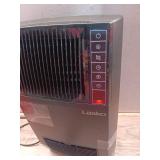 1500-Watt 20 in. Black Electric Console Ceramic Space Heater with Tip-Over Switch, Adjustable Louvers, Timer, Remote - Retail: $90