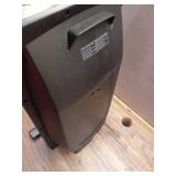 1500-Watt 20 in. Black Electric Console Ceramic Space Heater with Tip-Over Switch, Adjustable Louvers, Timer, Remote - Retail: $90