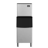 22.2 in. 400 lbs./24H Full Size Cube Ice Commercial Freestanding Ice Maker in Stainless Steel, and Overflow alert - Retail: $1,100
