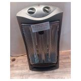 1500-Watt Black Electric Tower Quartz Infrared Space Heater with Thermostat - Retail: $74