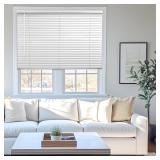 Mini Blinds for Indoor Windows 30"W x 72"H, White Horizontal Vinyl Blinds | Cordless | Easy to Install | Sleek Low-Profile Fit for Doors, Offices, Kitchens & Apartments