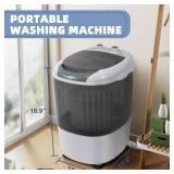 Elevon Mini Spin Dryer Portable Washing Machine, Compact Laundry for Home, Apartment, RV, Gray
