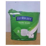 FitRight OptiFit Extra Adult Briefs, Incontinence Diapers with Tabs, Moderate Absorbency, Medium, 32 to 44", 20 Count