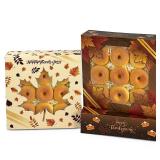 Thanksgiving Cookie Boxes with Window 30pcs 8x8x2.5 Inch -2 Pack