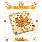 Thanksgiving Cookie Boxes with Window 30pcs 8x8x2.5 Inch -2 Pack