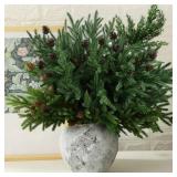 12 Pcs Christmas Norfolk Pine Branches