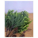 12 Pcs Christmas Norfolk Pine Branches