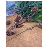 12 Pcs Christmas Norfolk Pine Branches