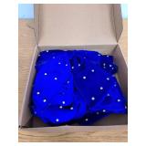 Jewelry Blue Velvet Christmas Bow, 6PCS