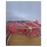 36 Pcs Large Glitter Red Poinsettia Christmas Tree Decorations
