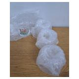 8 Pcs Christmas Wine Glasses 4 Glass Cups 16 oz & 4 Short Stemless Wine Glasses 11oz Glasses