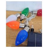 10 Pack Large C9 Christmas Decorations Outdoor Waterproof, Solar C9 Christmas Lights Outdoor with 2 Modes (Multicolor)