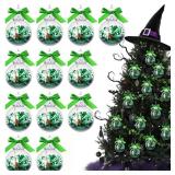 12 Pcs Witch Themed Christmas Balls Ornaments 2.36 inch