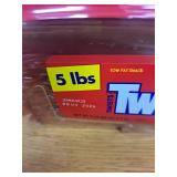 Twizzlers Twists Strawberry Flavored Licorice Style Low Fat Candy Tub 5 lb (BEST BY APRIL 2026)