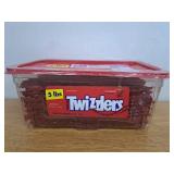 Twizzlers Twists Strawberry Flavored Licorice Style Low Fat Candy Tub 5 lb (BEST BY APRIL 2026)
