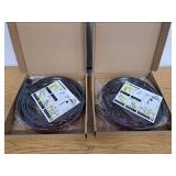 2 Pack Shower Threshold Water Dam Barrier 60" - Black Collapsible Shower Water Blocker