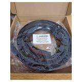 2 Pack Shower Threshold Water Dam Barrier 60" - Black Collapsible Shower Water Blocker