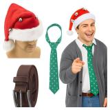 3 Pcs Christmas Men 1980s Movie Costume