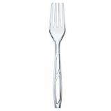 GUSTO Premium Plastic Forks Heavy Duty Silverware Disposable Cutlery  50-Pack Clear Bundle of 5