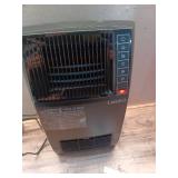 1500-Watt 20 in. Black Electric Console Ceramic Space Heater with Tip-Over Switch, Adjustable Louvers, Timer, Remote - Retail: $90