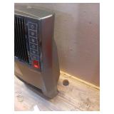 1500-Watt 20 in. Black Electric Console Ceramic Space Heater with Tip-Over Switch, Adjustable Louvers, Timer, Remote - Retail: $90