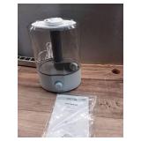 1 Gal. Ultrasonic Humidifier 360 Degree Turning Dual Nozzle Cool Mist for Medium Room in White - Retail: $50