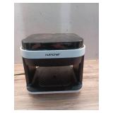 Nutrichef 5.5 Quart Air Fryer | 8-1 Preset Cook Modes | Transparent Fry Bowl -White  (MISSING PARTS)- Retail: $85
