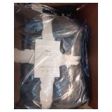 Pack of 4, Channel Faux Fur Throw Black - Threshold- Retail: $180