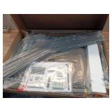 ACEGOSES Skytop Set of 4 Stackable Dark Brown Steel Frame Stationary Dining Chair with Tan Mesh Seat - Retail: $166