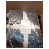 Pack of 4, Channel Faux Fur Throw Black - Threshold- Retail: $180